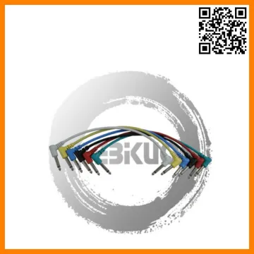 High Quality Guitar Pedal Cable Amplifier Cable Colorful Connect Cable for Electric Guitar Top Quality 6pcs/set