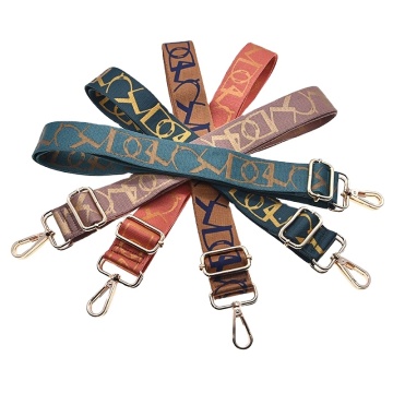 Nylon Stripe Gold Shoulder Strap for Bags