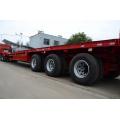 Hydraulic climbing ladder low bed semi trailer