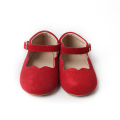 Zapatos de cuero para bebé de Navidad Mary Jane