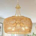 Coastal Chandelier Large Farmhouse Boho Light Fixture