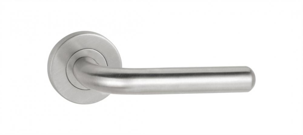 Stainless Steel Door Handle on Rose