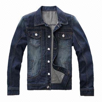 Men's cowboy wear, jeans cotton fabric, garment washed