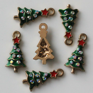 9*16MM NEW Christmas Pendant XMas Tree Charms Women Jewelry Gift