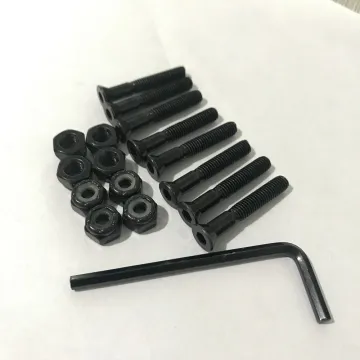 Black Allen Head Bolt and Nut Hardware