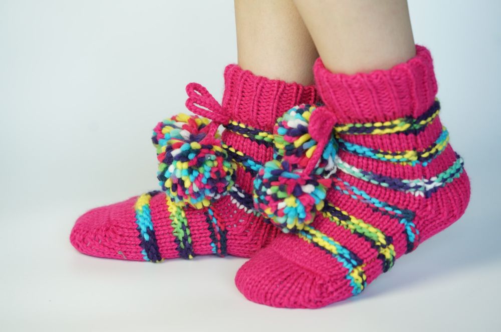 Knitted Slipper Socks