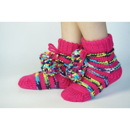 Plush Fuzzy Socks Non Slip Knit Warm Sweater Slipper Socks Women Factory