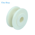 White plastic polyurethane pulley