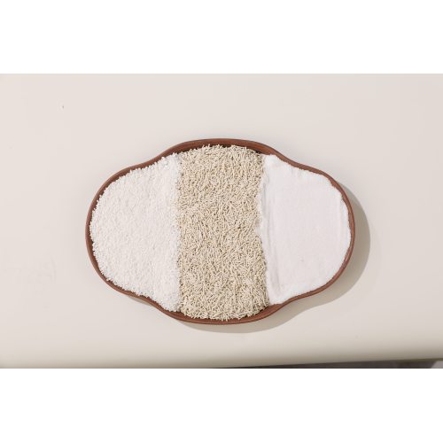 Tofu mezclado con litera de gato de yuca sabor original