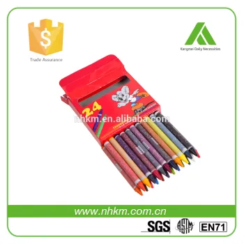 high quality wax crayons for kids drawing 24 Colurs art crayon