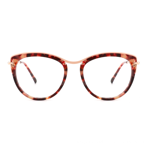 Brand Retro Women Cat Eye Glasses Metal Acetate Optical Eyeglasses Frame