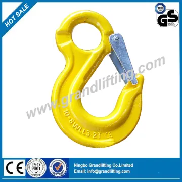 Eye Sling Hook G80 Forged Alloy Steel with Latch