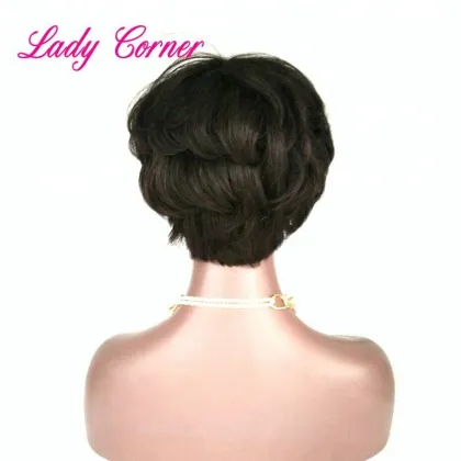 looking 100% Brazilian human hair wigs short online