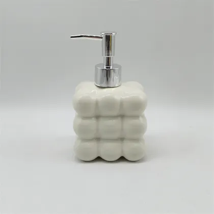 Stacked Cloud Ceramic Liquid Soap Dispenser
