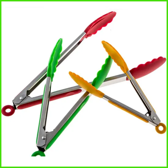 Mordern Design Silicone Kitchen Tongs For BBQ