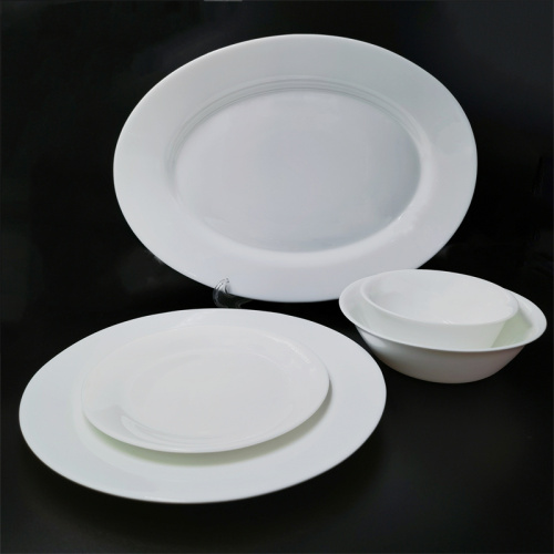 Elegant Home Dinnerware White Opal Dinner Set