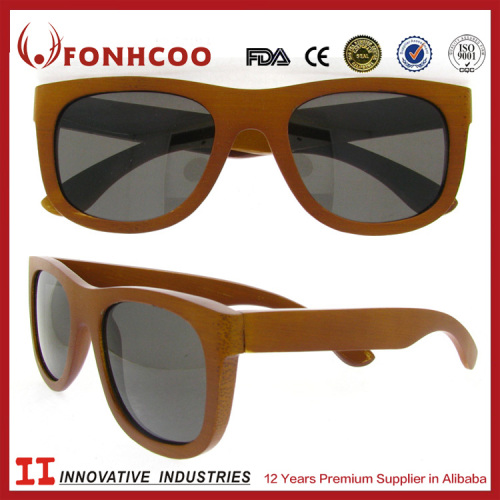 FONHCOO Wholesale China Factory 2016 Brown Color Bamboo Wood Sunglasses