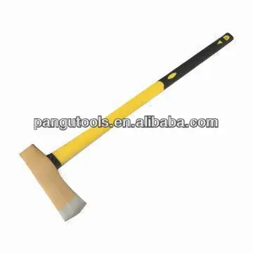 Splitting Maul, SM16 2.5KG with 70% Fiberglass Handle, Made of Drop-forged 45# Carbon Steel Head, Heat Treatment, HRC47-55