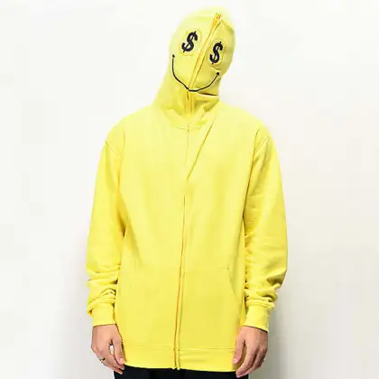 Customized Skull Smiling Face Zipper Hoodie