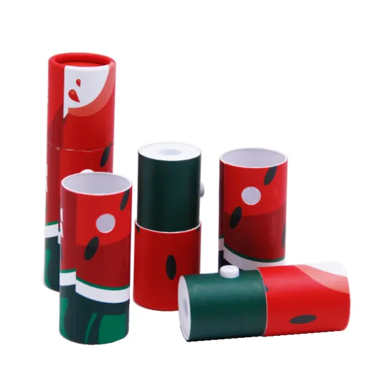 printed round rigid paper tube for gift packaging