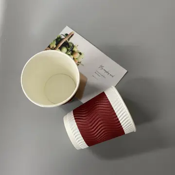 8oz Coffee Ripple Wall Paper Cups