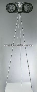 Metal and glass knappa floor lamp L1119-1BL