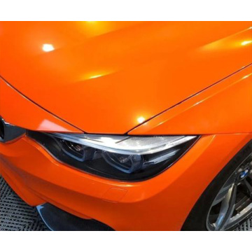 Fantasia metálica sol laranja carro envoltório vinil