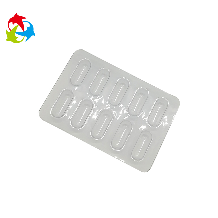 Clear PVC plastic capsule blister packaging