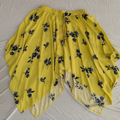 Women's ruffled elastic waist skirt