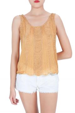 Summer Girls Embroidered Beads Tank Tops