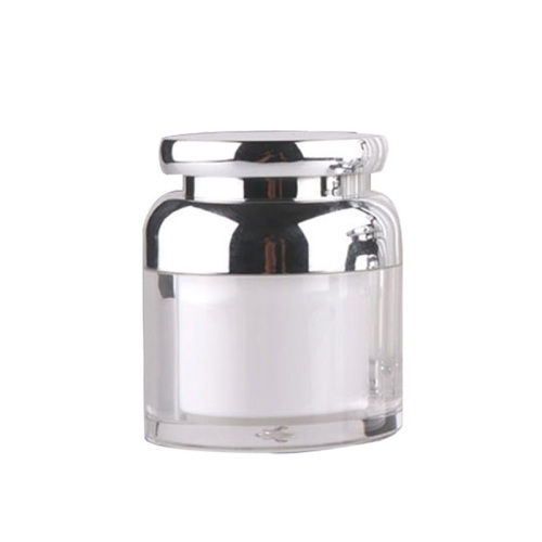 30ml 40ml 50ml 120ml de luxo de luxo prata redonda redonda corporal cosmético Jar com garrações de loção para cuidados com a pele do rosto