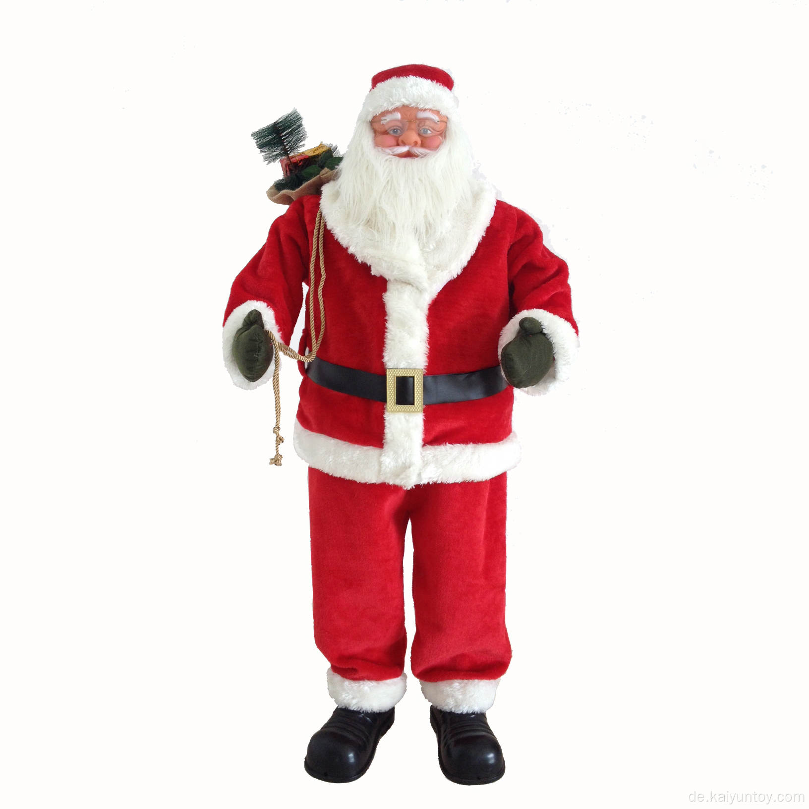 Stehende Weihnachtsmann -Weihnachtsheimegelung und Geschenke