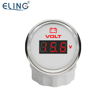 ELING 52mm 2'' Digital Voltmeter with 8 Color Backlights for 12V/24V Vehicles