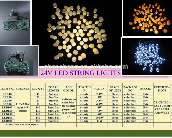 24V led string light led christmas lights for christmas decoration,street lights factory wholesale
