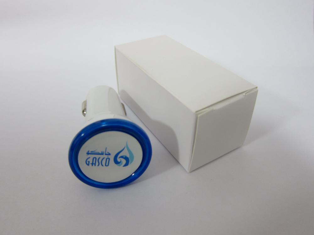 Promotional Imprinted Bright Car Charger Round Shape