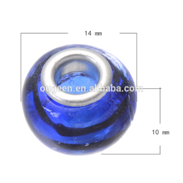Good Quality Round large Hole Glass Murano Lampwork Beads