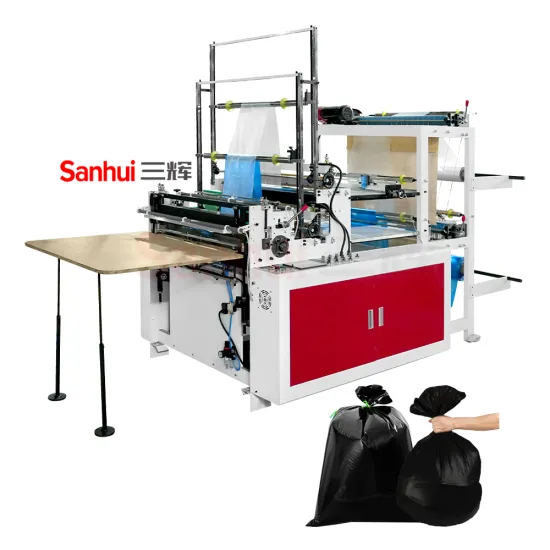 Price of 2 Layer 200 PCA/min Roll to Sheets Plastic Poly Flat Bag Machine