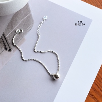 Lunar Drop Sterling Silver Ankle Chain