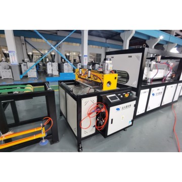 Plastic ceiling panel extrusion line with laminating machine