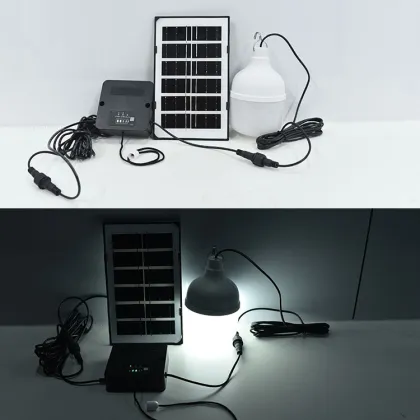 Anern LED Emergency Rechargeable Solar Bulbs with Panel for Home