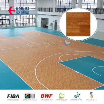 Ładny koszt Pvc Indoor Baketball Sport Flooring Drewno Wzór sportowy sportowy mata