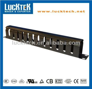 19" 1u 12 ports Metal Cable Manager with Cover