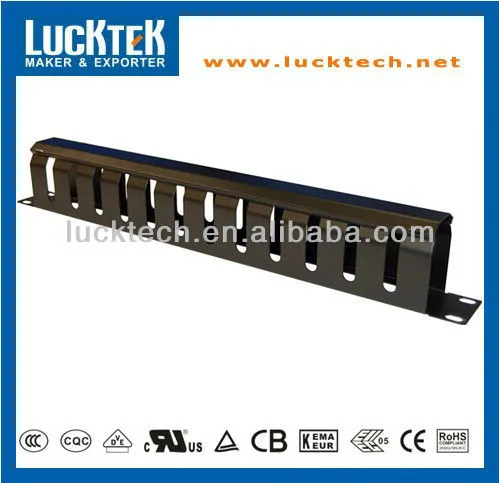 19" 1u 12 ports Metal Cable Manager with Cover