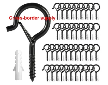 YIWANG Black Q-Hanger Ceiling Buckle Hooks for Outdoor Christmas Lights and Plants