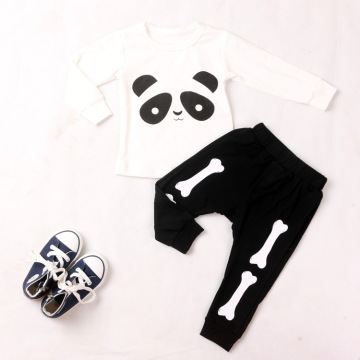 CL08 children's pants cotton casual pants bones printing pant