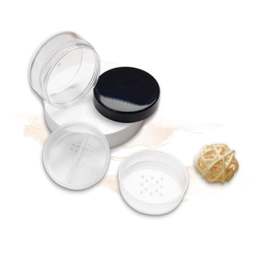 Plastic Makeup Powder Jars with Sifters - 3g to 50g Capacity