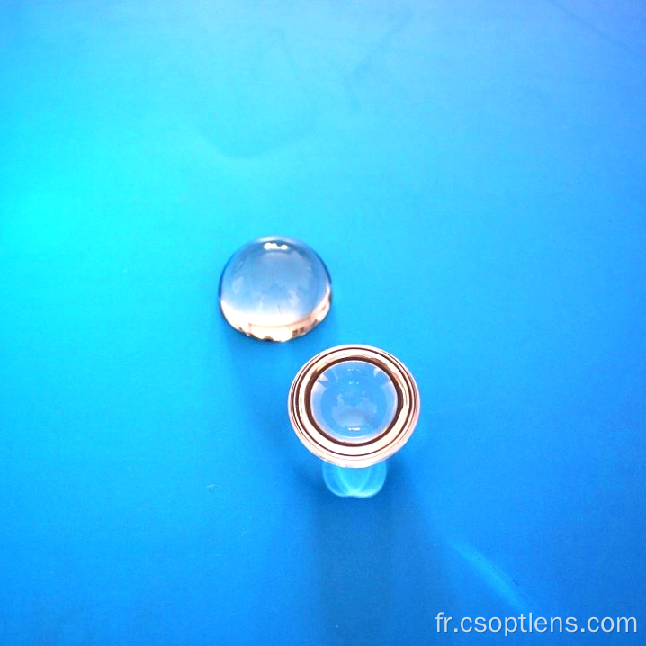 Sapphire demi-verre Boule pour couplage de fibres