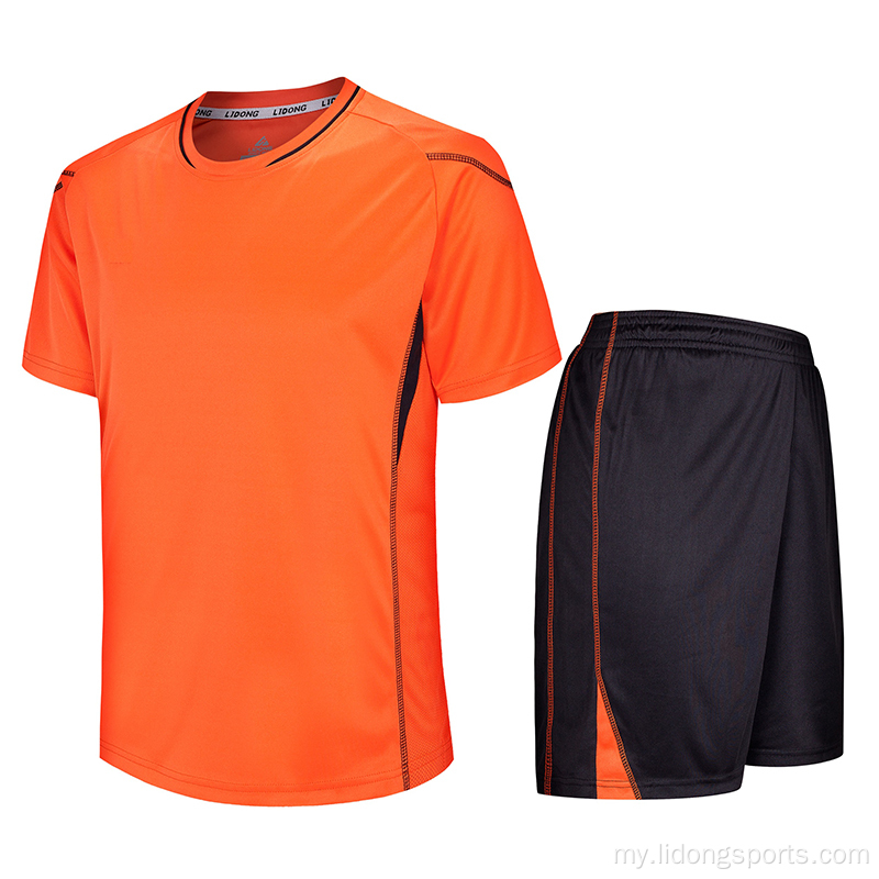 နောက်ဆုံးပေါ်ဒီဇိုင်းများဘောလုံးပြိုင်ပွဲဘောလုံးပြိုင်ပွဲ Jersey Soccer Uniform Set