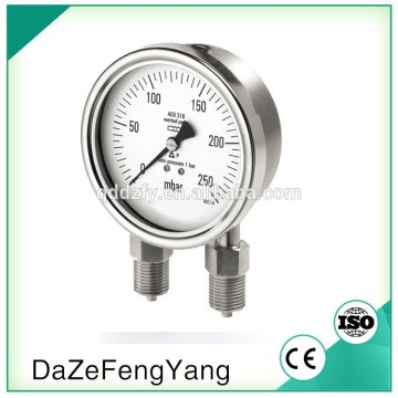 SS316 bellows differntial pressure gauge