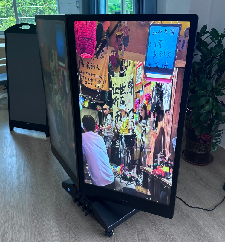 Taşınabilir dış mekan dijital tabela için kilitleme tekerleklerine sahip ağır hizmet tipi mobil taban